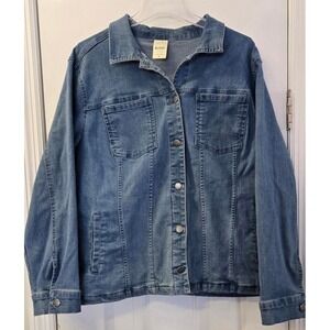 Blair Women's Lightwash Bluejean Jacket Size XL